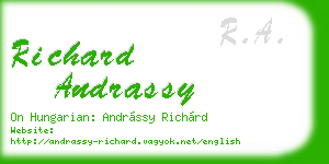 richard andrassy business card