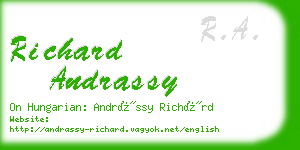 richard andrassy business card